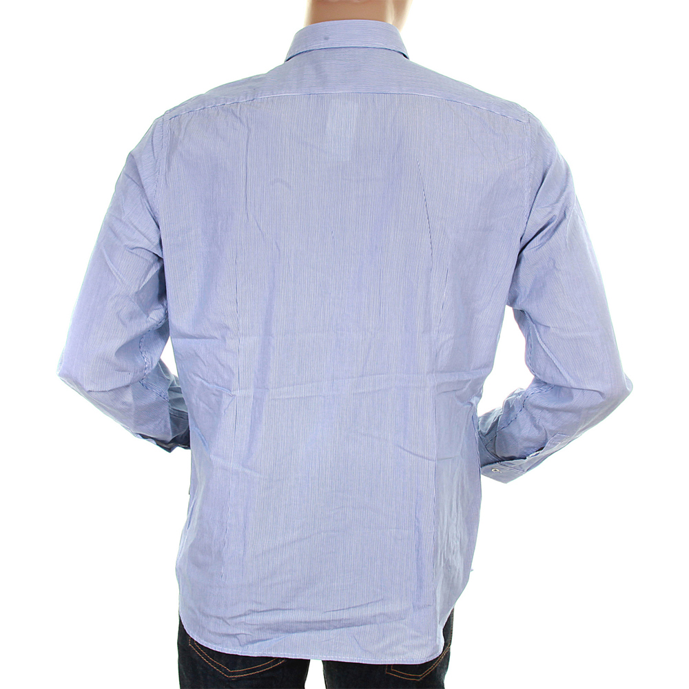 HUGO BOSS 男士粉色条纹棉质长袖衬衫 LORENZO-50226367-504商品第3张图片规格展示