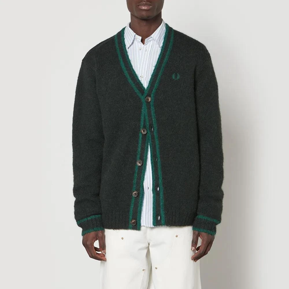 商品Fred Perry|Fred Perry Contrast-Tipped Brushed Knit Cardigan,价格¥967,第1张图片