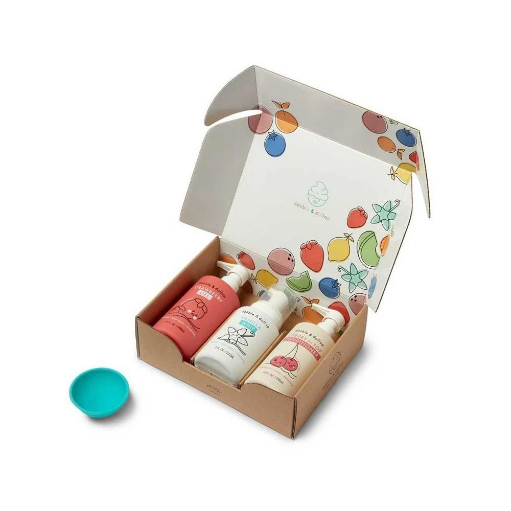 商品Dabble & Dollop|Cherry Berry Bundle - Strawberry, Vanilla and Cherry on Top Bath Set,价格¥339,第1张图片