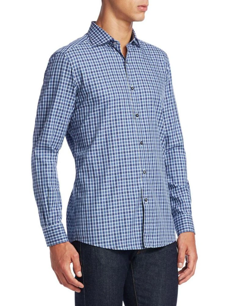 商品Zegna|Plaid Cotton Casual Button-Down Shirt,价格¥1491,第3张图片详细描述