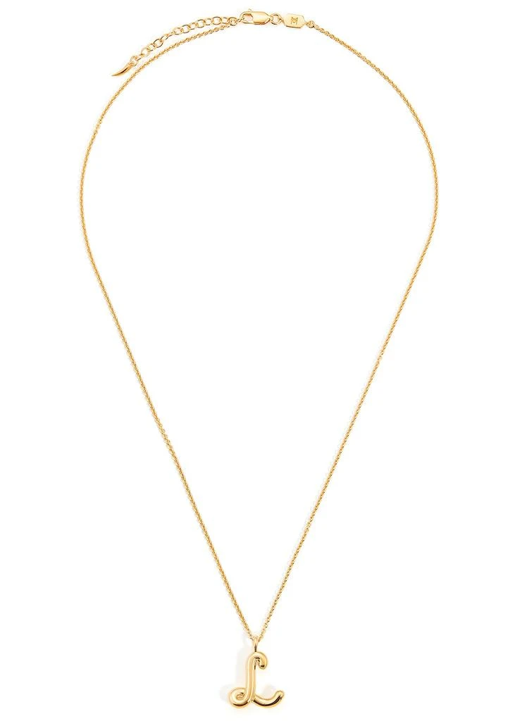 商品Missoma|L initial 18kt gold-plated necklace,价格¥1337,第1张图片