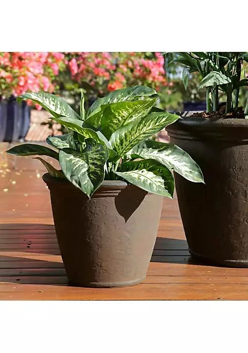 商品Sunnydaze Decor|Decor 16 In Anjelica Unbreakable Polyresin Planter   Rust   Set Of 4,价格¥967,第1张图片