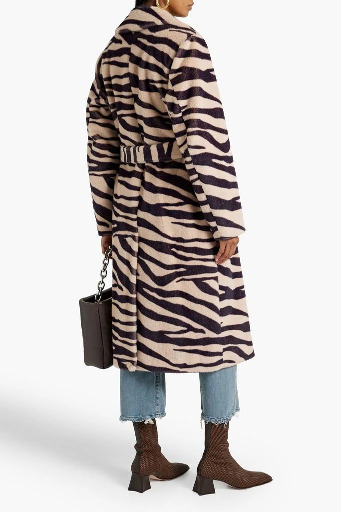 商品STAND STUDIO|Winnie belted zebra-print faux fur coat,价格¥1394,第3张图片详细描述