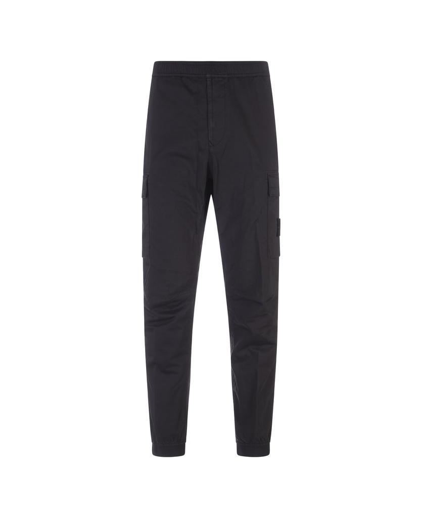 商品Stone Island|Man Black Cargo Trousers,价格¥2263,第1张图片