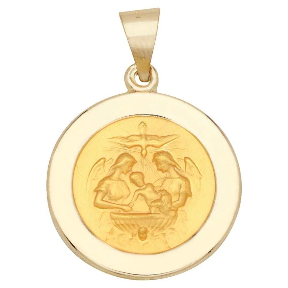 商品Macy's|Baptism Medal Pendant in 14k Yellow Gold,价格¥2233,第1张图片
