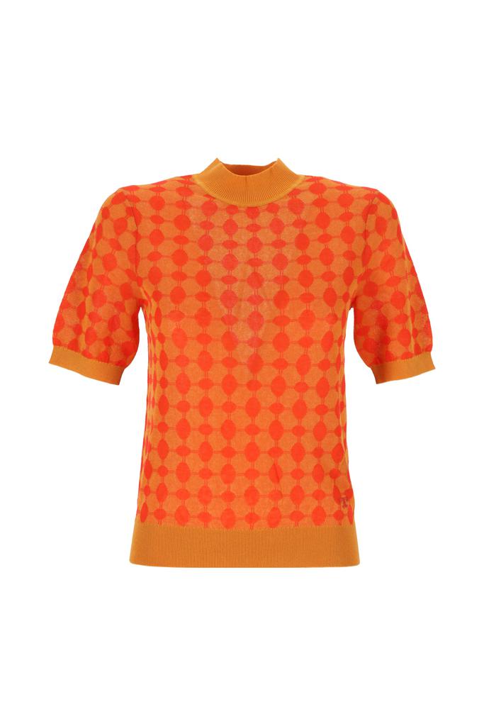 Orange Knitwear T-Shirt商品第1张图片规格展示