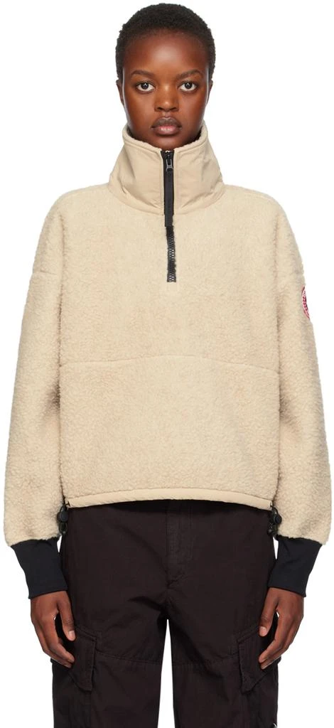 商品Canada Goose|Beige Half-Zip Sweatshirt,价格¥3941,第1张图片