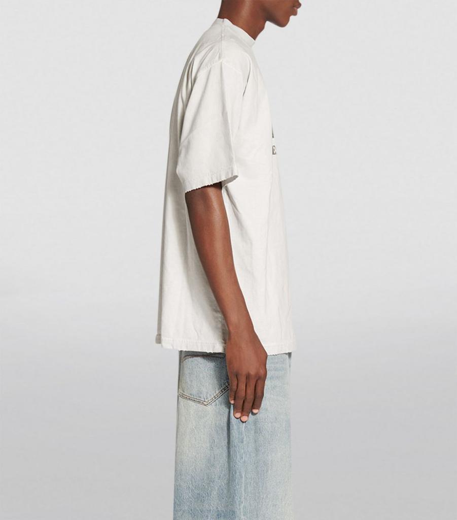 商品Balenciaga|Cotton Slogan T-Shirt,价格¥4830,第7张图片详细描述