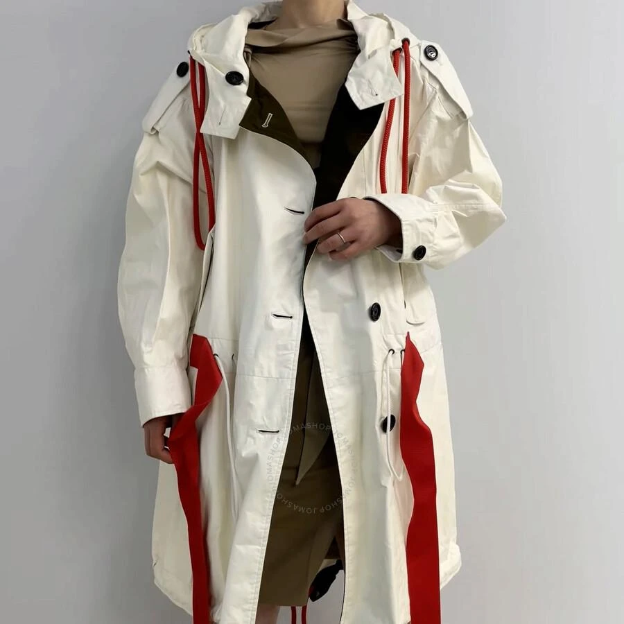 商品Burberry|Ladies Natural White Lakehall Leather Anorak,价格¥4770,第1张图片