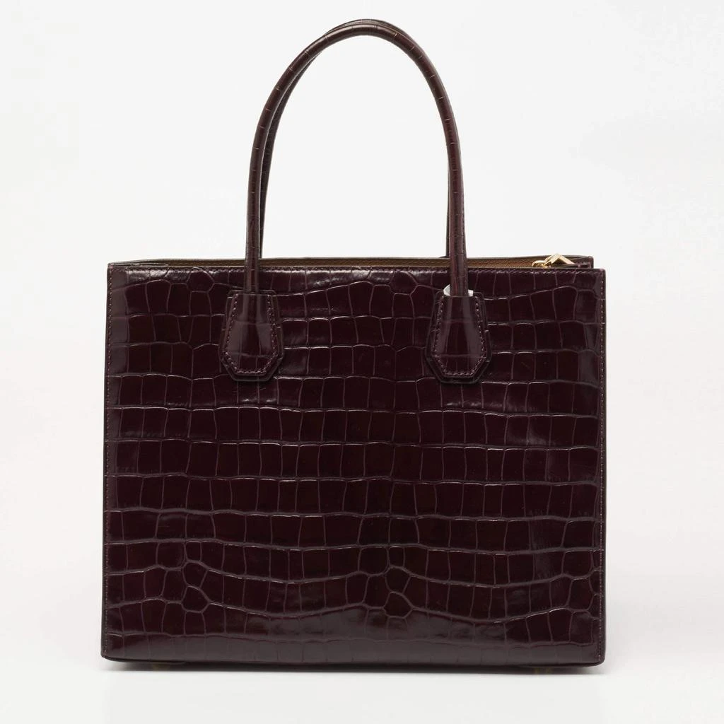 商品[二手商品] Michael Kors|Michael Kors Purple Croc Embossed Leather Mercer Tote ,价格¥1140,第4张图片详细描述