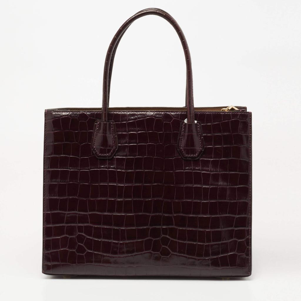 商品[二手商品] Michael Kors|Michael Kors Purple Croc Embossed Leather Mercer Tote,价格¥1092,第6张图片详细描述