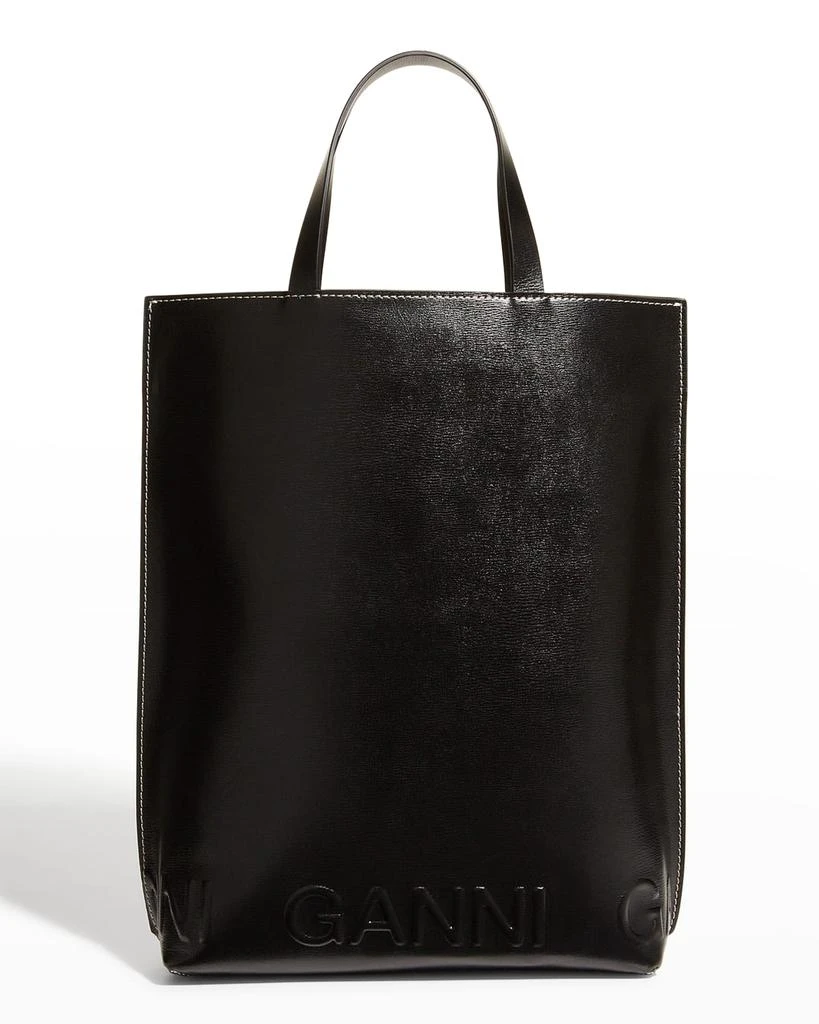 商品Ganni|Banner Recycled Leather Tote Crossbody Bag,价格¥999,第1张图片