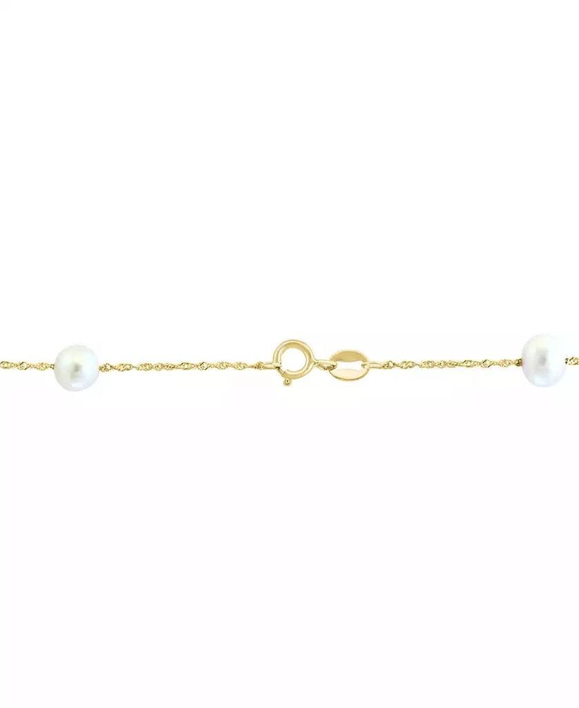 商品Effy|EFFY® Cultured Freshwater Pearl Station 18" Necklace in 14k Gold (5-1/2mm),价格¥4628,第5张图片详细描述