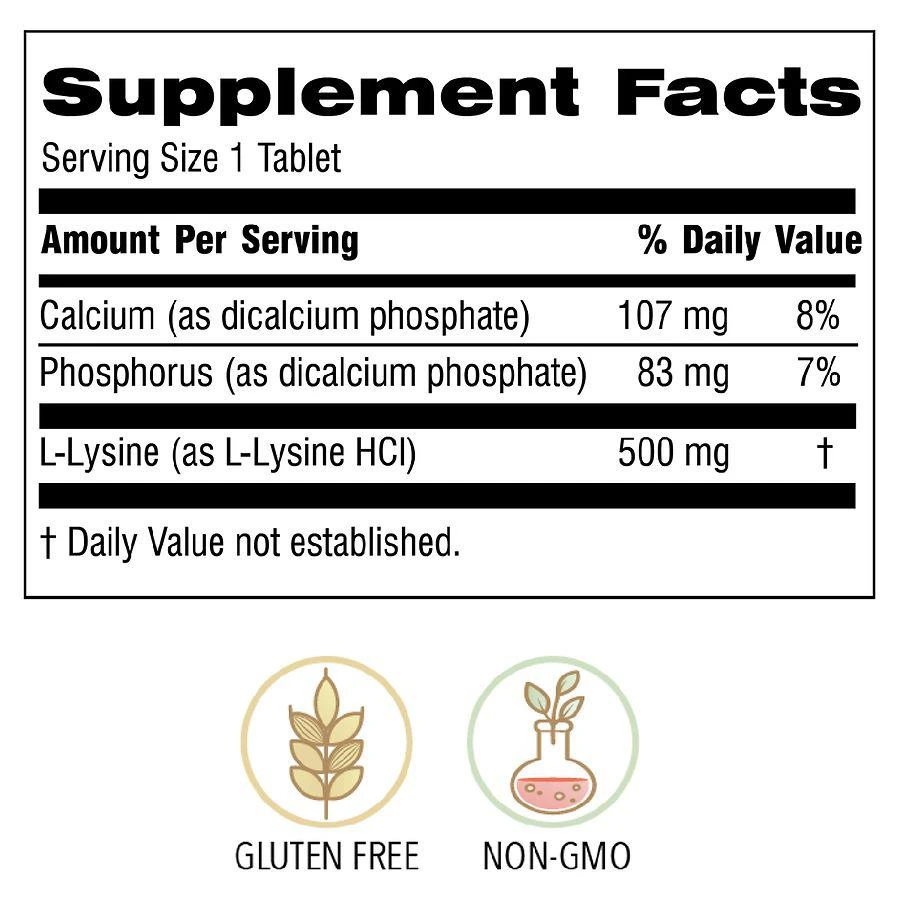 商品Botanic Choice|L-Lysine 500mg,价格¥54,第3张图片详细描述