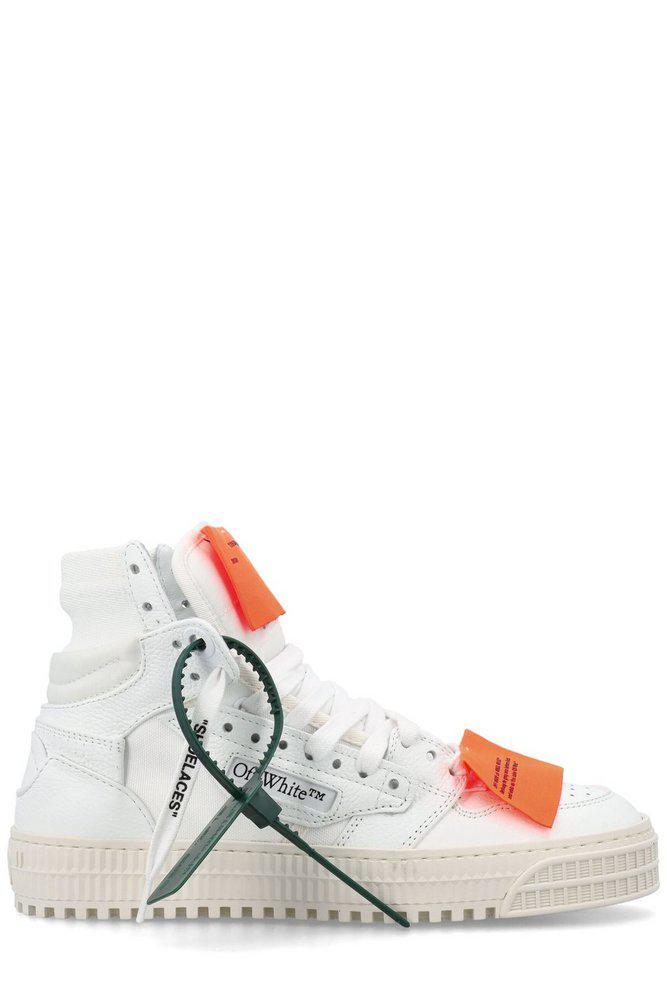 商品Off-White|Off-White Round Toe High-Top Sneakers,价格¥3218-¥3439,第1张图片