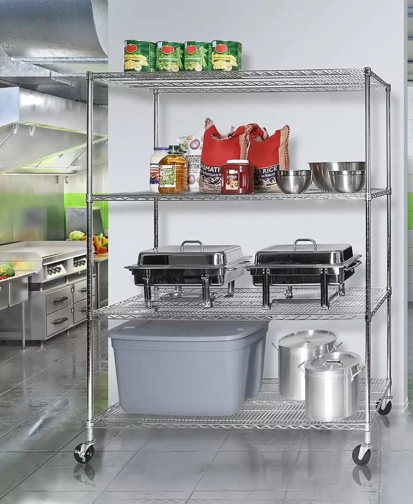 商品Seville Classics|MEGA RACK 4-Tier NSF Steel Wire Shelving,价格¥2724,第2张图片详细描述