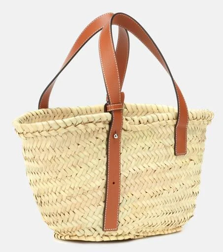 商品Loewe|Small leather-trimmed basket tote,价格¥4094,第4张图片详细描述