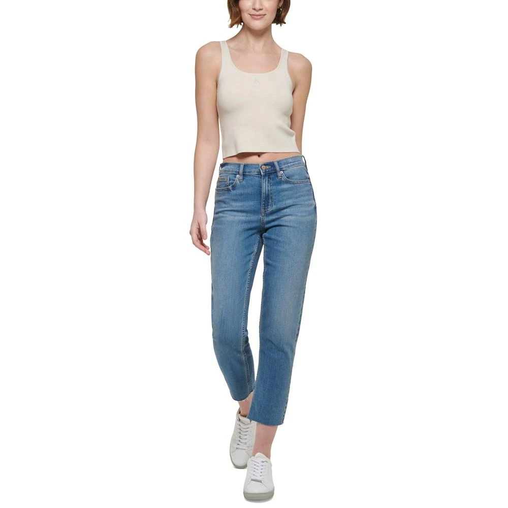 商品Calvin Klein|Women's Embroidered Logo Cropped Tank Top,价格¥67,第4张图片详细描述