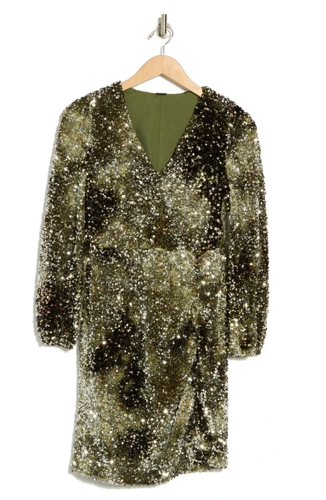 商品Hugo Boss|Dailetta Sequin Long Sleeve Cocktail Dress,价格¥817,第3张图片详细描述