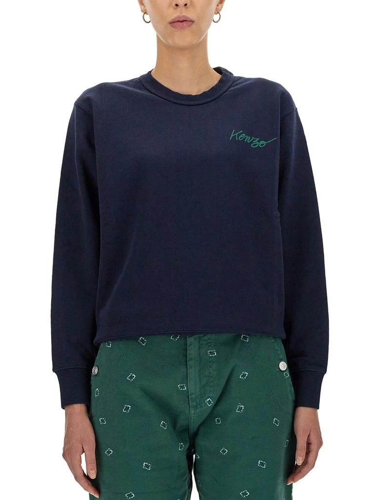 商品Kenzo|Kenzo Floral Printed Crewneck Sweatshirt,价格¥1514-¥1931,第3张图片详细描述