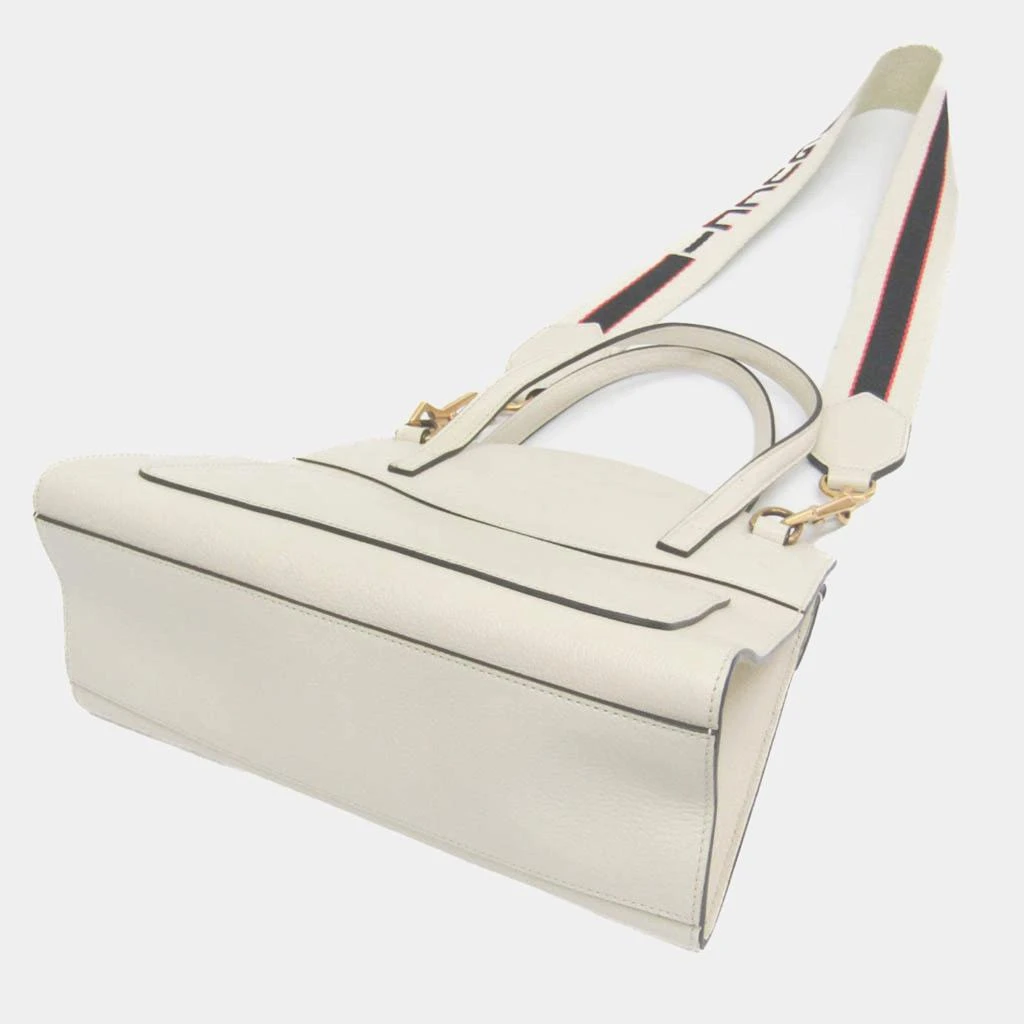 商品[二手商品] Gucci|Gucci White Leather Sherry Line Totem Butterfly Shoulder Bag,价格¥5976,第2张图片详细描述