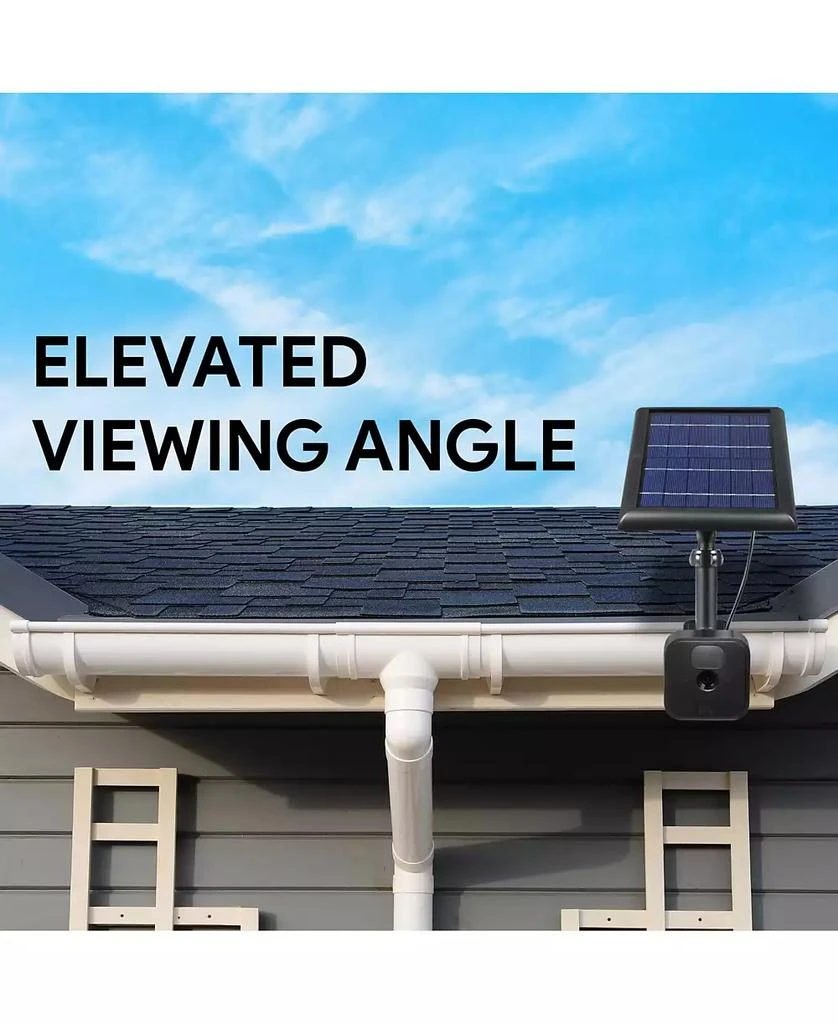 商品Wasserstein|2-in-1 Universal Gutter Mount Compatible with Wyze, Blink, Ring, Arlo, Eufy Camera - Mount Your Security Cam and Solar Panel - Solar Panel and Cam Not Included (Black),价格¥210,第2张图片详细描述