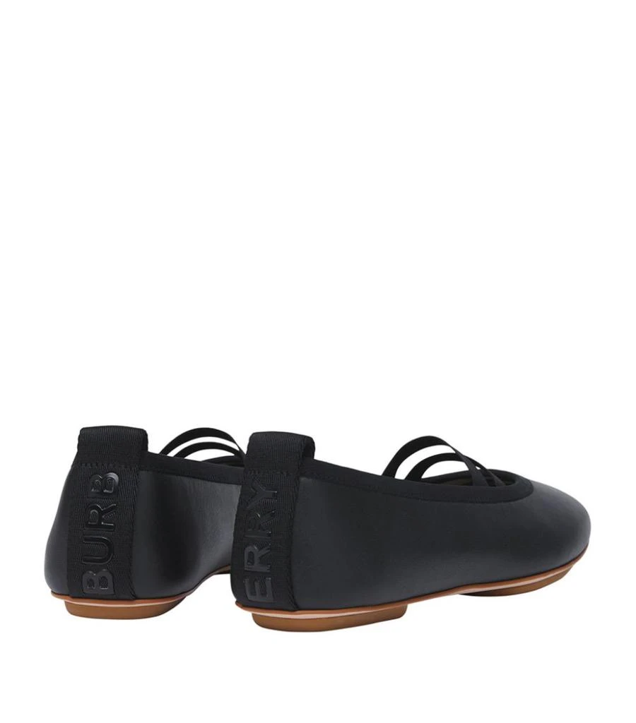 商品Burberry|Leather Mini Grace Flats,价格¥2419,第3张图片详细描述