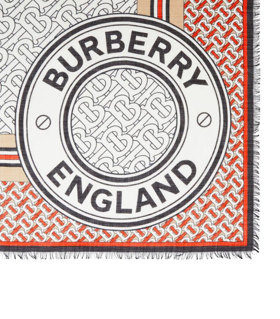 商品Burberry|large monogram square scarf,价格¥3071,第7张图片详细描述