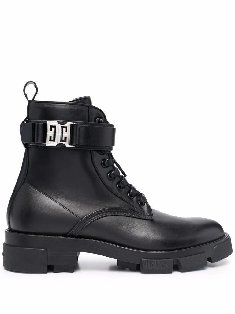 Givenchy Men's  Black Leather Ankle Boots商品第1张图片规格展示