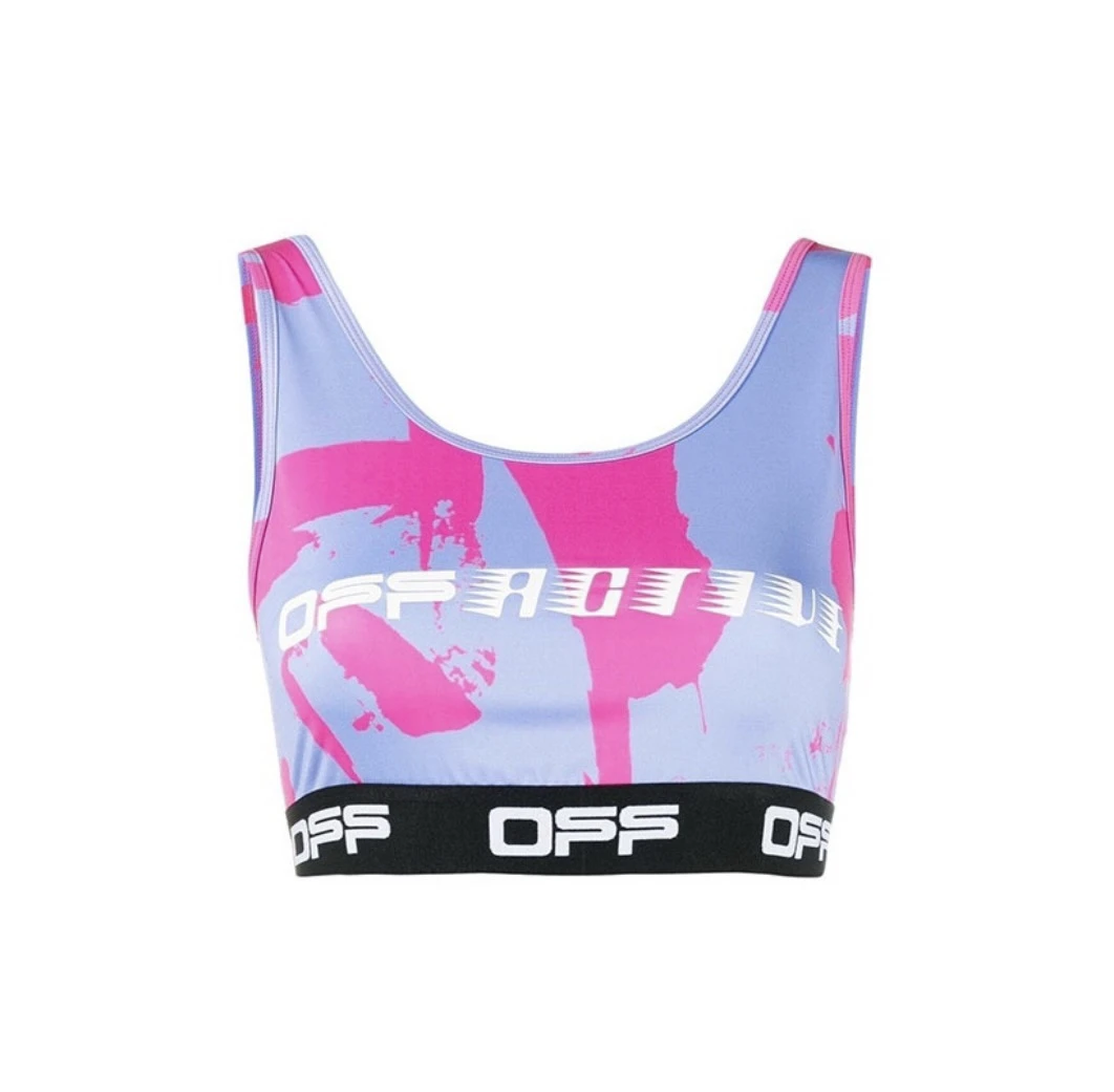 商品Off-White|Logo印花运动内衣 修身版型 女款 蓝粉色   OWVO015V21JER002-3530,价格¥1421,第1张图片