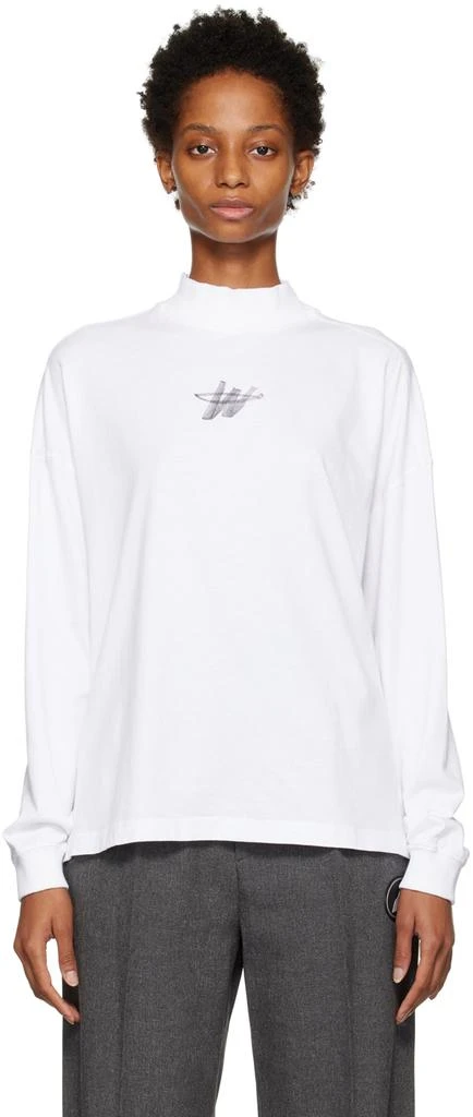 商品We11done|White High Neck Long Sleeve T-Shirt,价格¥677,第1张图片