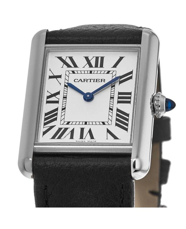 商品Cartier|Cartier Tank Must Large Silver Dial Leather Strap Women's Watch WSTA0041,价格¥25524,第3张图片详细描述