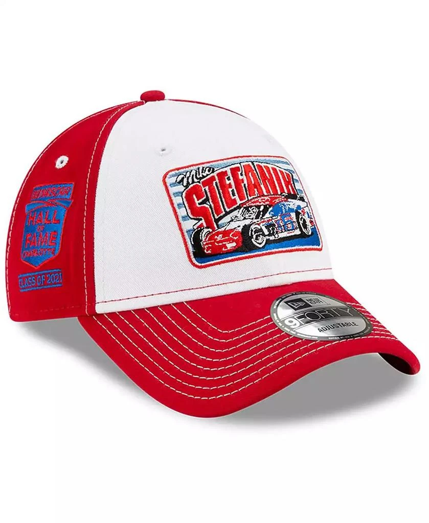 商品New Era|Men's White, Red Mike Stefanik NASCAR Hall of Fame Class of 2021 Inductee 9FORTY Adjustable Hat,价格¥223,第3张图片详细描述