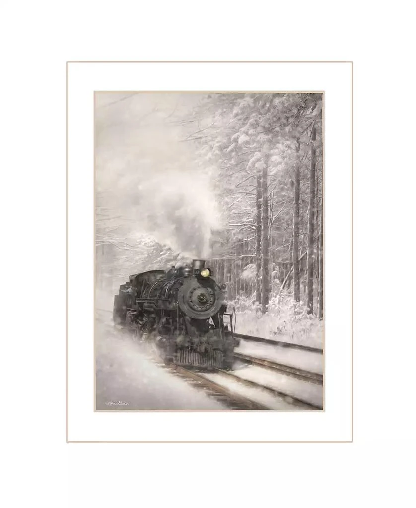 商品Trendy Décor 4U|Snowy Locomotive by Lori Deiter, Ready to hang Framed Print, White Frame, 14" x 18",价格¥653,第1张图片