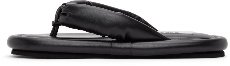 商品MAISON MARGIELA|Black Faux-Leather Padded Sandals,价格¥823,第3张图片详细描述