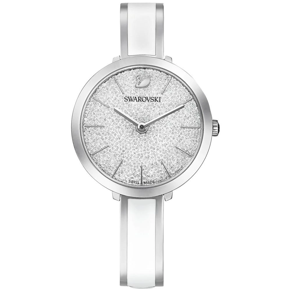 商品Swarovski|Women's Swiss Crystalline Delight Stainless Steel & White Bangle Bracelet Watch 32mm,价格¥2485,第1张图片