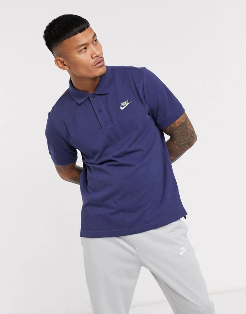 商品NIKE|Nike Club Essentials polo shirt in navy,价格¥128,第1张图片