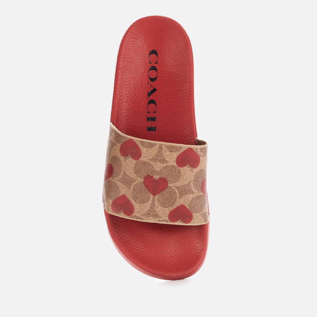 商品Coach|Coach Women's Udele Slide Sandals - Electric Red,价格¥708,第5张图片详细描述