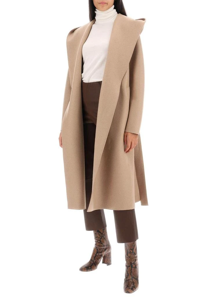 商品Harris Wharf London|Hooded robe coat in pressed wool,价格¥2485,第2张图片详细描述