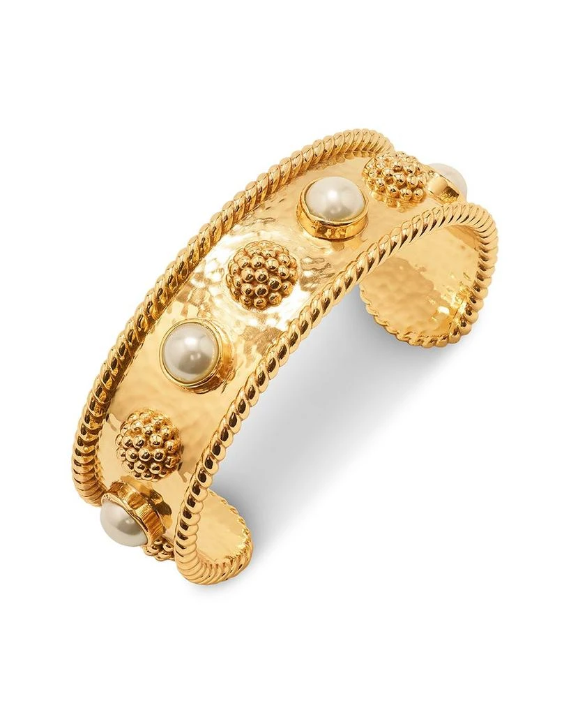 商品Capucine De Wulf|Berry & Jade Cuff Bracelet in 18K Gold Plated,价格¥1362,第1张图片