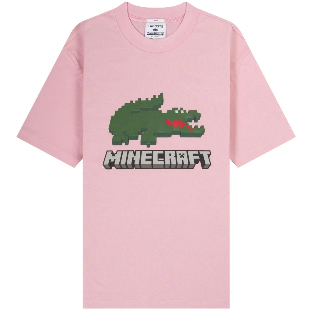 商品Lacoste|Lacoste X Minecraft 'Printed Logo' T-Shirt Baby Pink,价格¥307,第1张图片