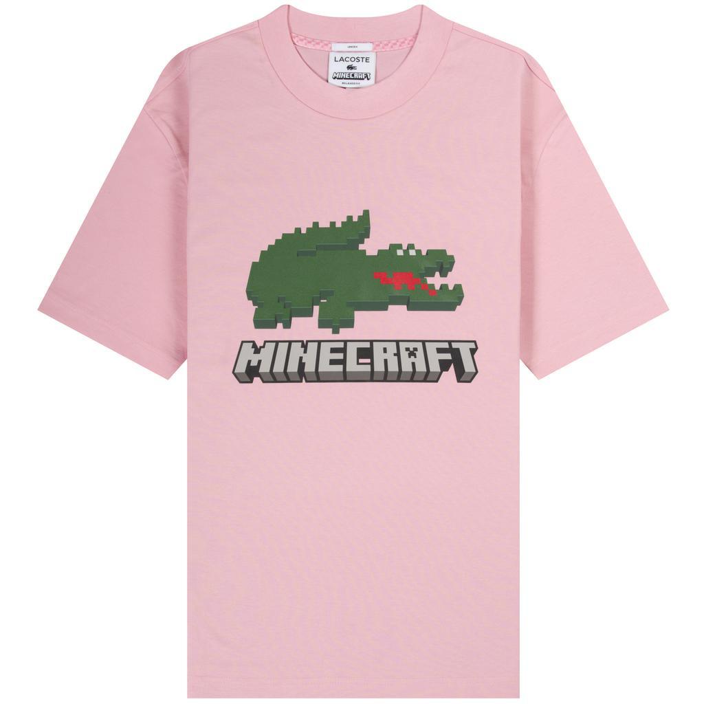商品Lacoste|Lacoste X Minecraft 'Printed Logo' T-Shirt Baby Pink,价格¥345,第1张图片