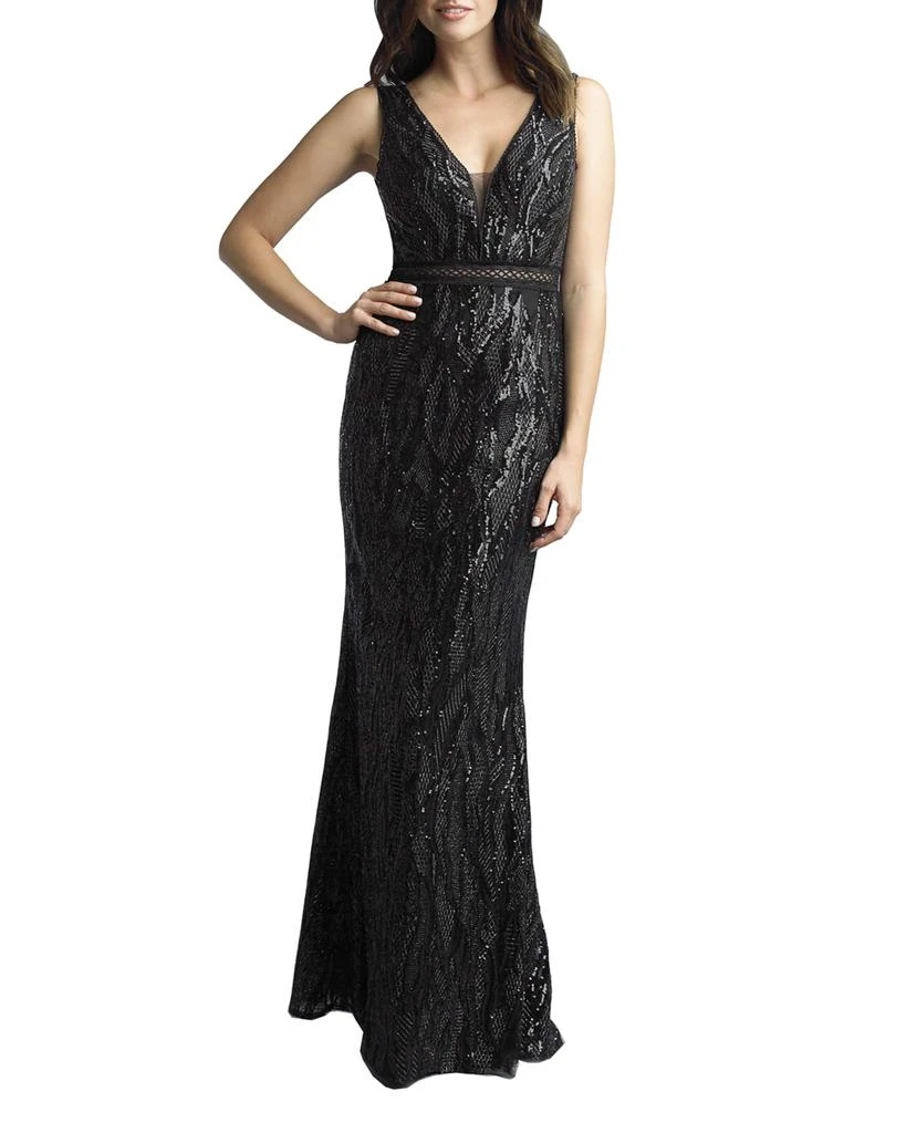 商品Basix Black Label|Sequin Faux Snake Column Gown,价格¥3192,第1张图片