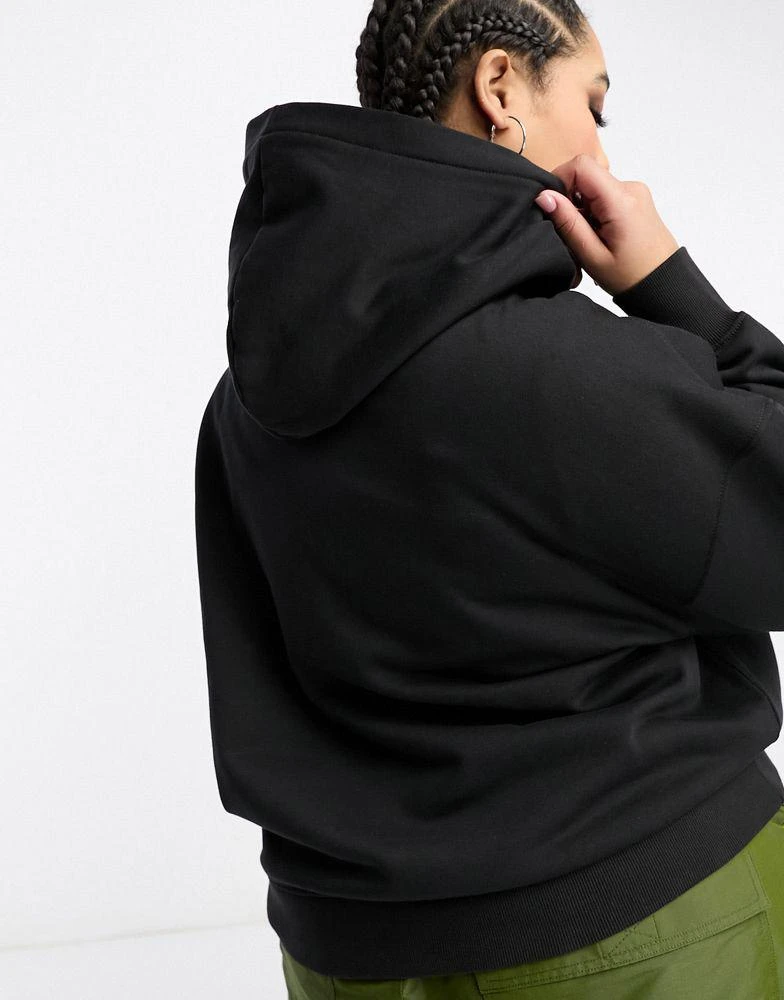 商品Calvin Klein|Calvin Klein Jeans Plus institutional logo oversized hoodie in black,价格¥817,第4张图片详细描述