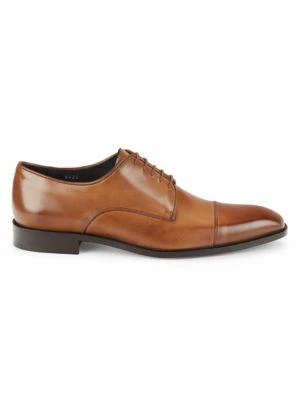 商品Massimo Matteo|Cap Toe Leather Derby Shoes,价格¥636,第1张图片