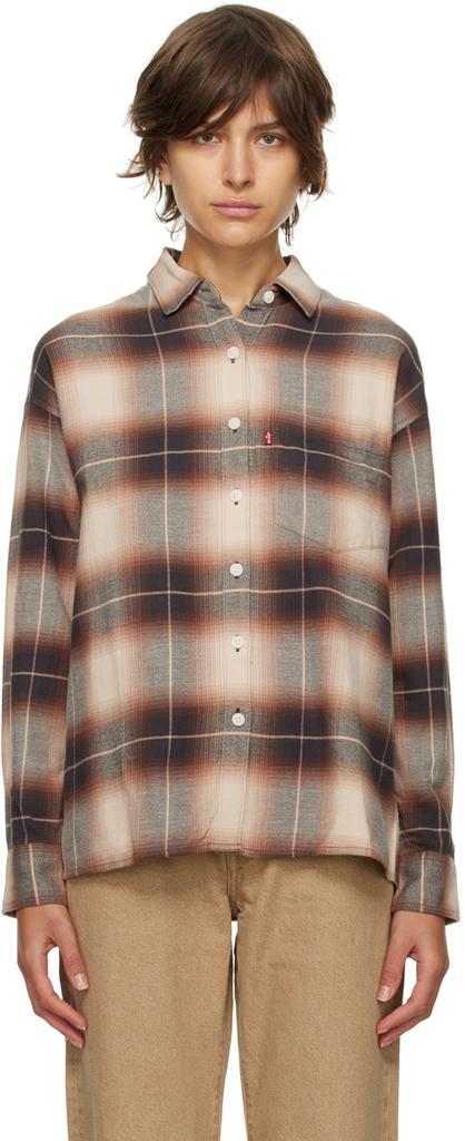 Brown Check Shirt商品第1张图片规格展示