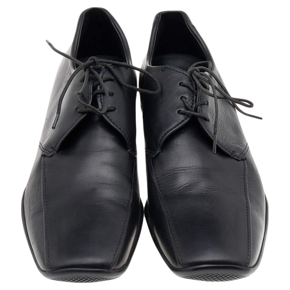 Prada Sport Black Leather Lace Up Derby Size 43.5商品第3张图片规格展示