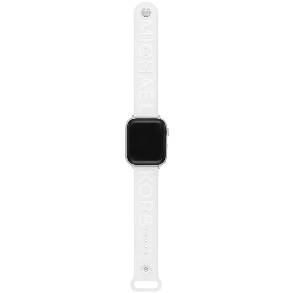 商品Michael Kors|White Logo Rubber Band for Apple Watch 42mm and 44mm,价格¥380,第3张图片详细描述