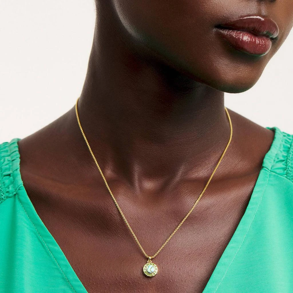 商品Ted Baker London|Ted Baker Women's Gemmarh: Gem Button Pendant - Gold, Green,价格¥204,第2张图片详细描述