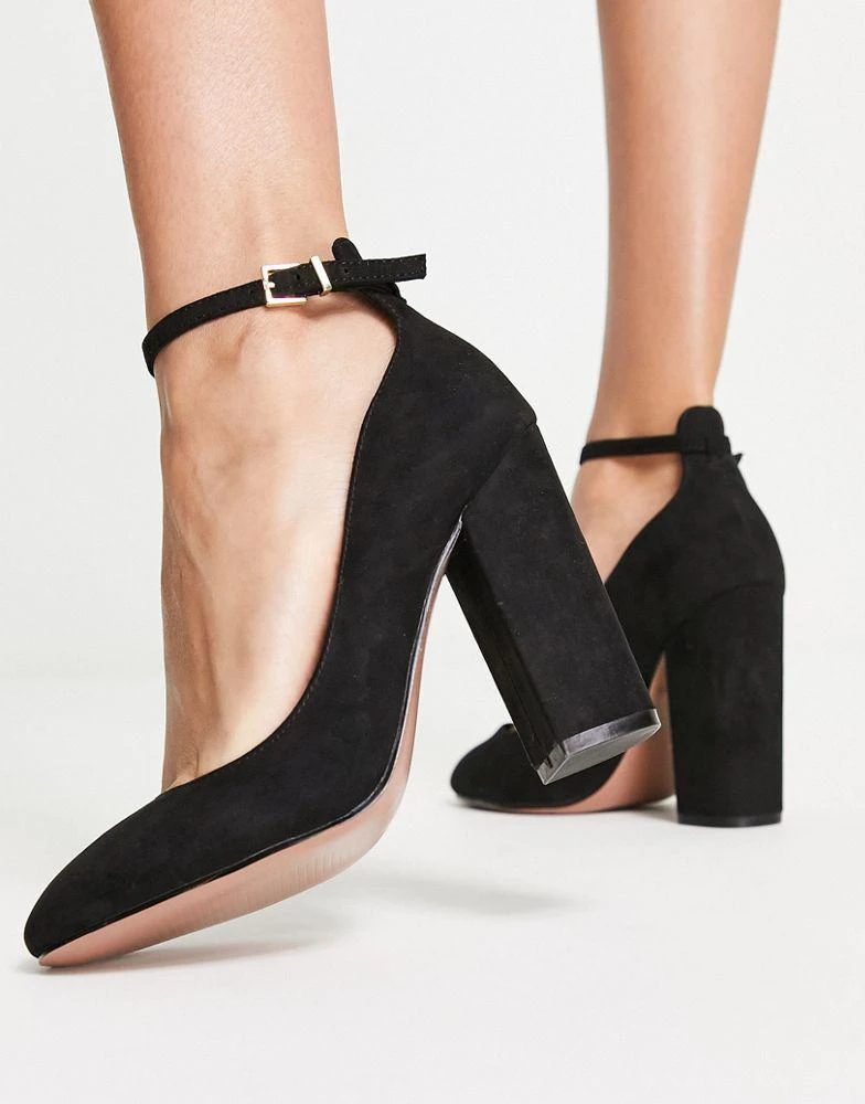 商品ASOS|ASOS DESIGN Placid high block heels in black,价格¥293,第4张图片详细描述